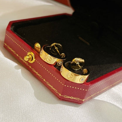 [Ornora Jewelry]LOVE EARRINGS 5.7MM 2 DIAMONDS