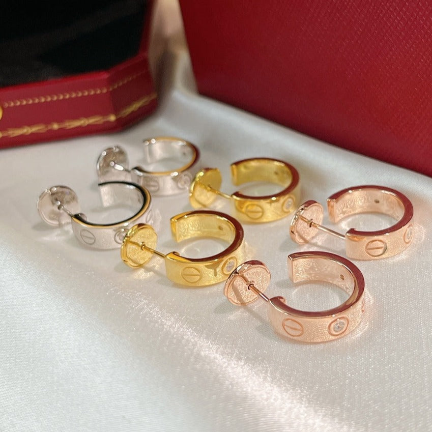 [Ornora Jewelry]LOVE EARRINGS 5.7MM 2 DIAMONDS