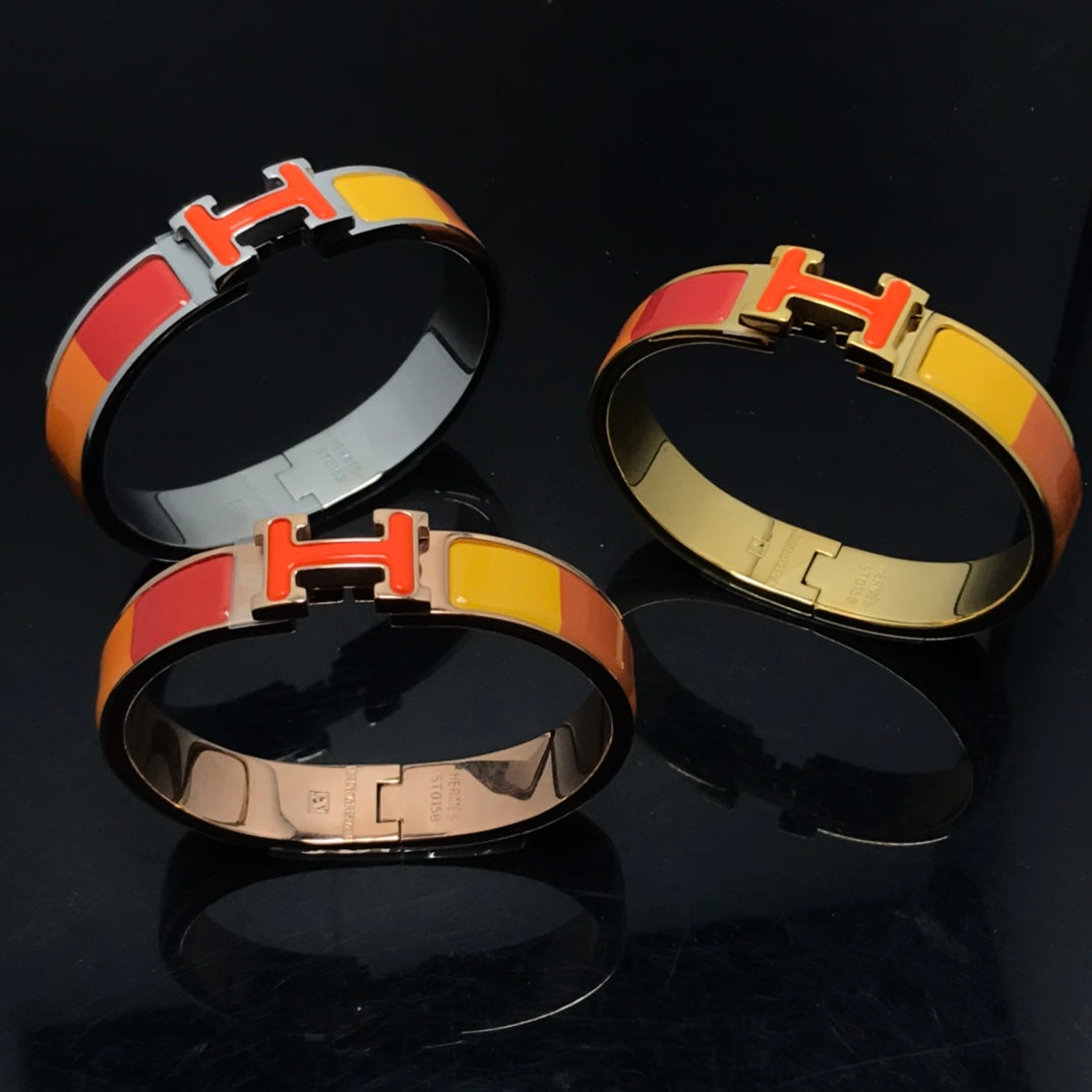 [Ornora Jewelry]H BRACELET ORANGE RAINBOW CERAMIC