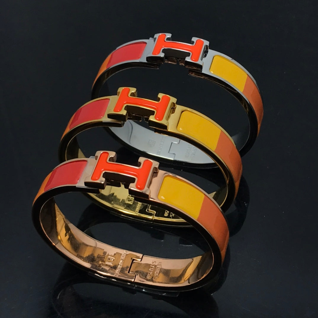 [Ornora Jewelry]H BRACELET ORANGE RAINBOW CERAMIC