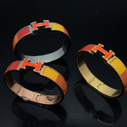 [Ornora Jewelry]H BRACELET ORANGE RAINBOW CERAMIC