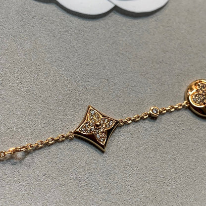[Ornora Jewelry]STAR AND SUN 4 MOTIFS GOLD DIAMONDS BRACELET