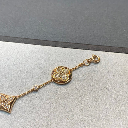 [Ornora Jewelry]STAR AND SUN 4 MOTIFS GOLD DIAMONDS BRACELET