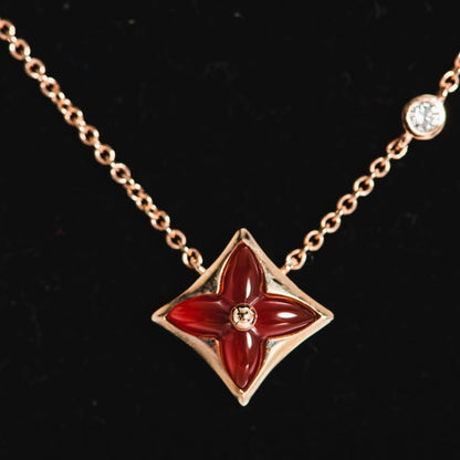 [Ornora Jewelry]STAR NECKLACE PINK GOLD 1 DIAMOND
