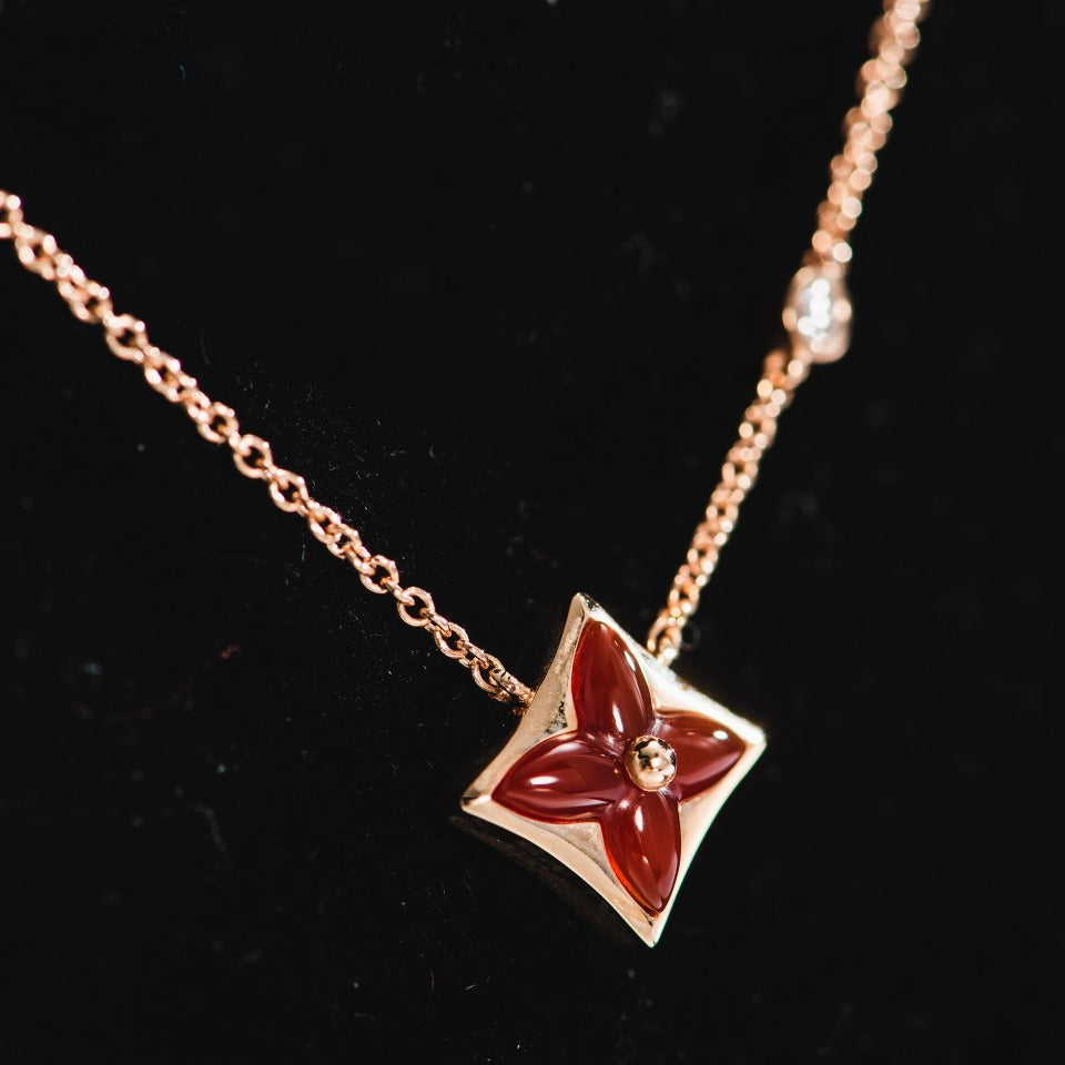[Ornora Jewelry]STAR NECKLACE PINK GOLD 1 DIAMOND
