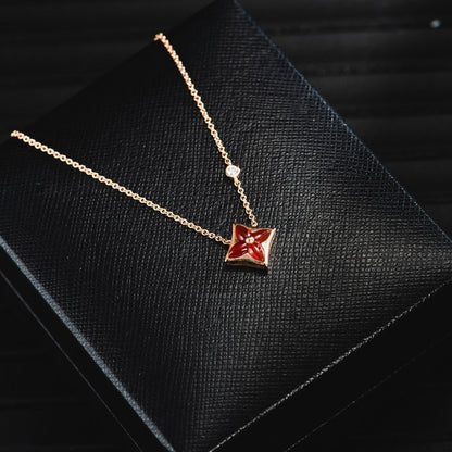 [Ornora Jewelry]STAR NECKLACE PINK GOLD 1 DIAMOND