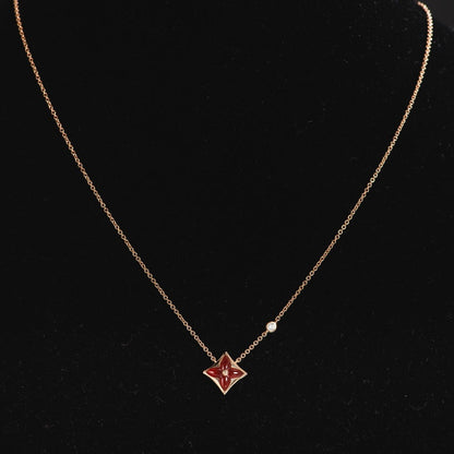 [Ornora Jewelry]STAR NECKLACE PINK GOLD 1 DIAMOND