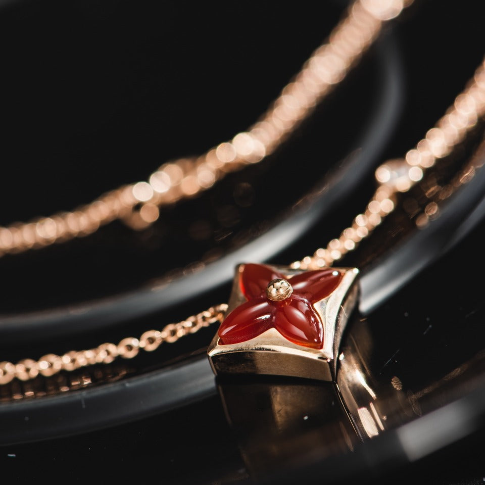 [Ornora Jewelry]STAR NECKLACE PINK GOLD 1 DIAMOND