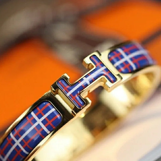 [Ornora Jewelry]H TARTAN BRACELET 12MM