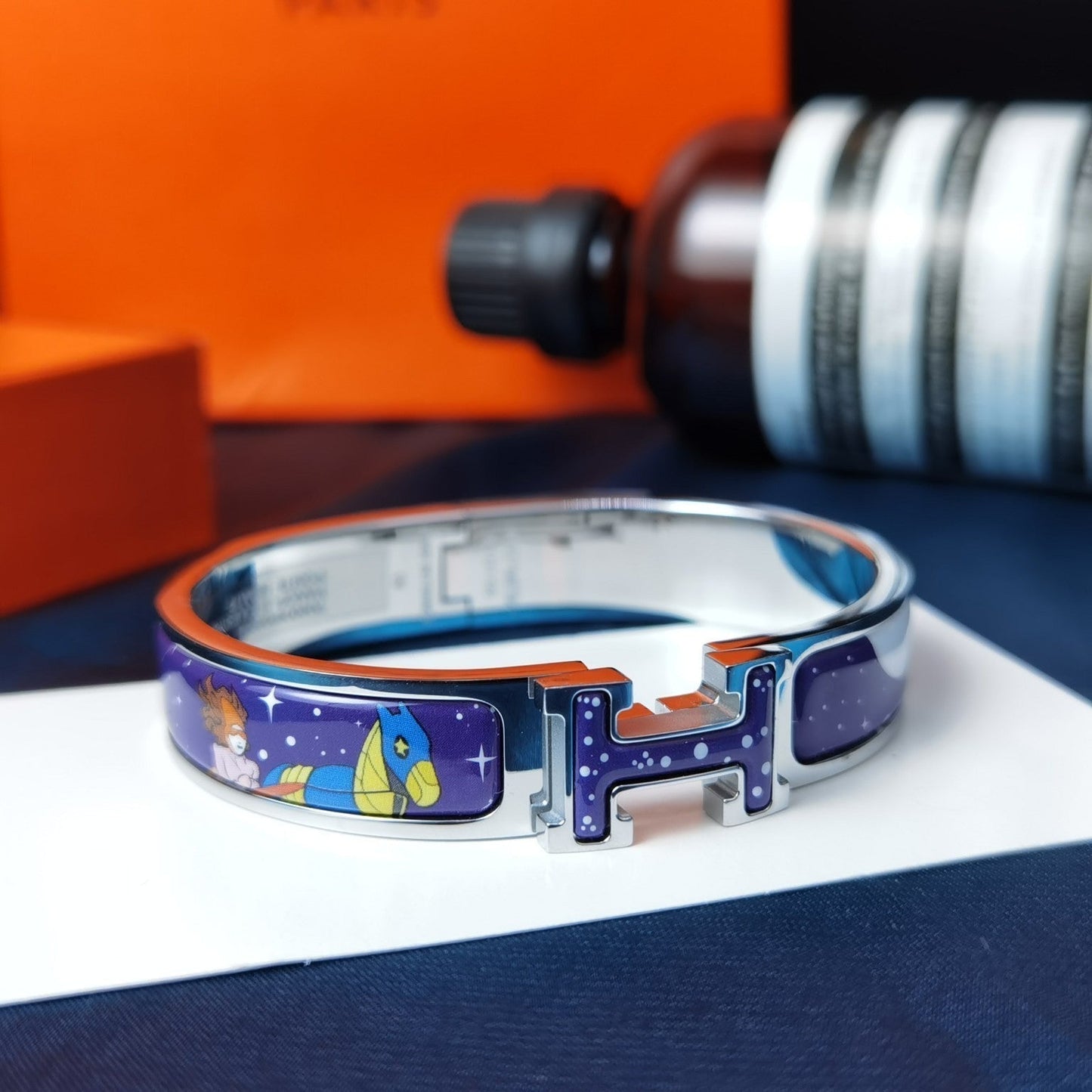 [Ornora Jewelry]H STAR AND MOON BRACELET 12MM