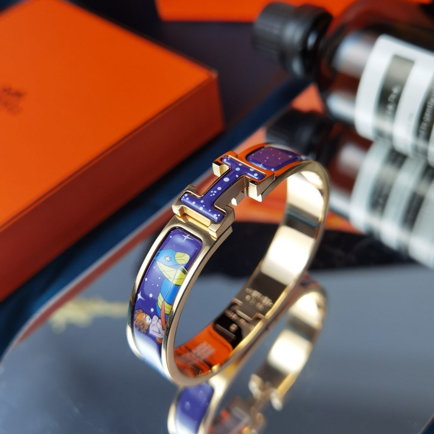[Ornora Jewelry]H STAR AND MOON BRACELET 12MM