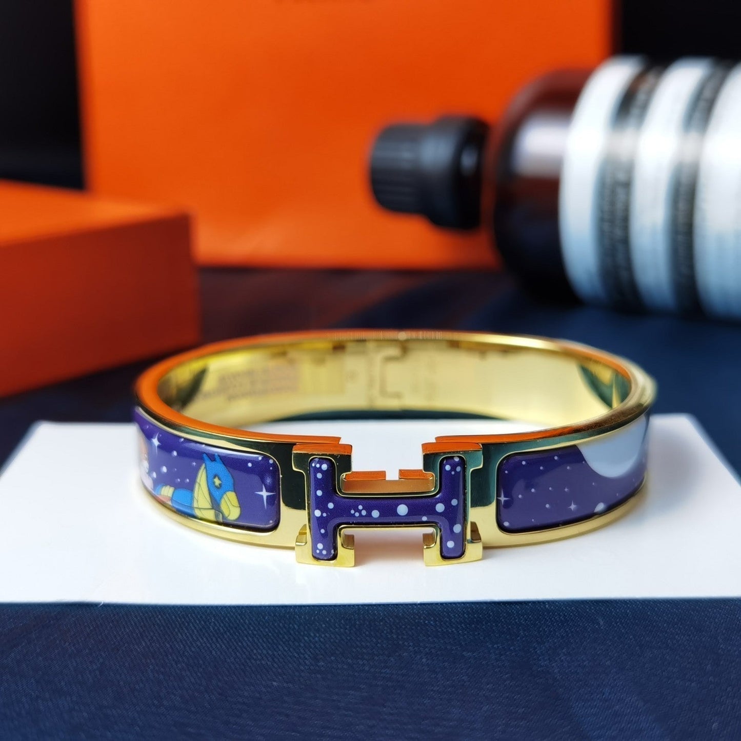 [Ornora Jewelry]H STAR AND MOON BRACELET 12MM