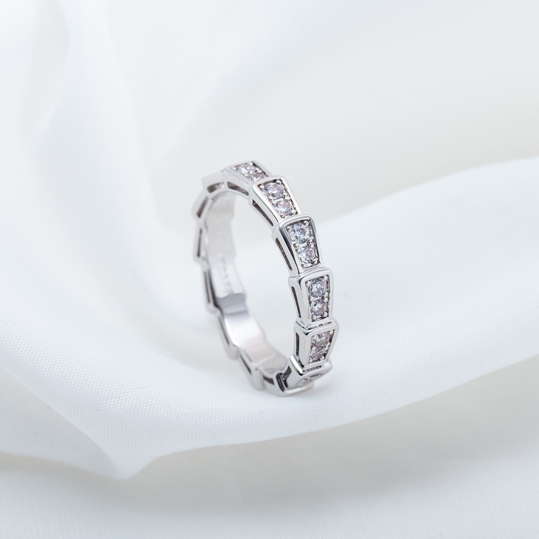 [Ornora Jewelry]SERPENTI RING SILVER DIAMOND PAVED 3MM