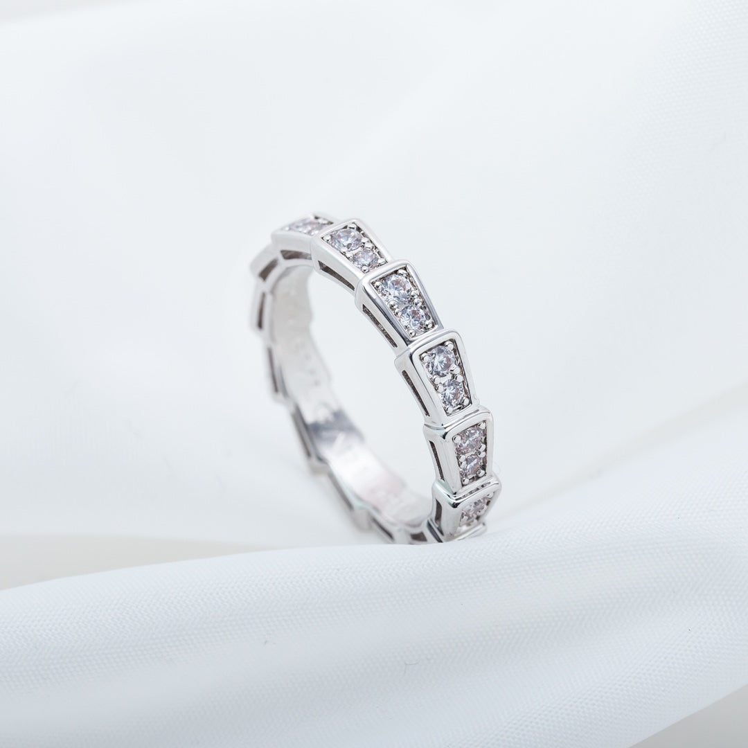 [Ornora Jewelry]SERPENTI RING SILVER DIAMOND PAVED 3MM