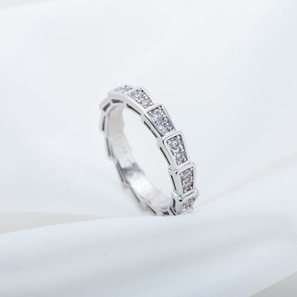 [Ornora Jewelry]SERPENTI RING SILVER DIAMOND PAVED 3MM