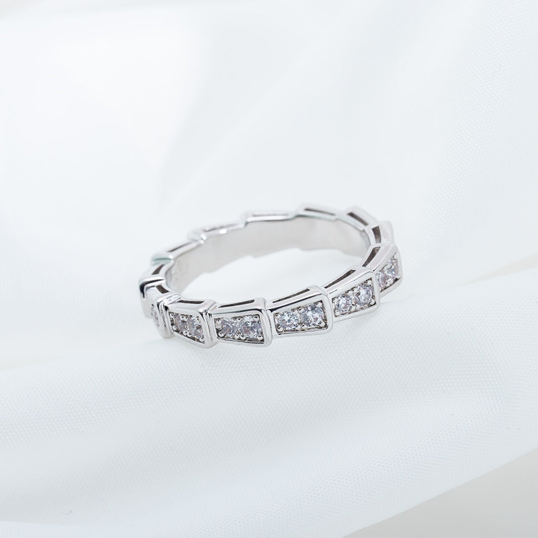 [Ornora Jewelry]SERPENTI RING SILVER DIAMOND PAVED 3MM