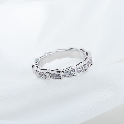 [Ornora Jewelry]SERPENTI RING SILVER DIAMOND PAVED 3MM