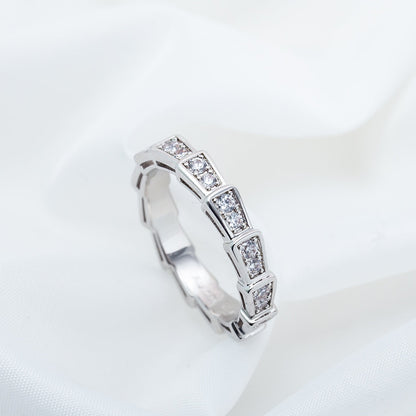 [Ornora Jewelry]SERPENTI RING SILVER DIAMOND PAVED 3MM