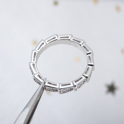 [Ornora Jewelry]SERPENTI RING SILVER DIAMOND PAVED 3MM