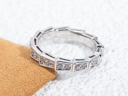 [Ornora Jewelry]SERPENTI RING SILVER DIAMOND PAVED 3MM