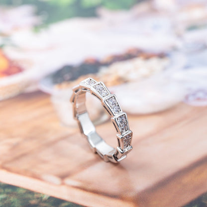 [Ornora Jewelry]SERPENTI RING SILVER DIAMOND PAVED 3MM