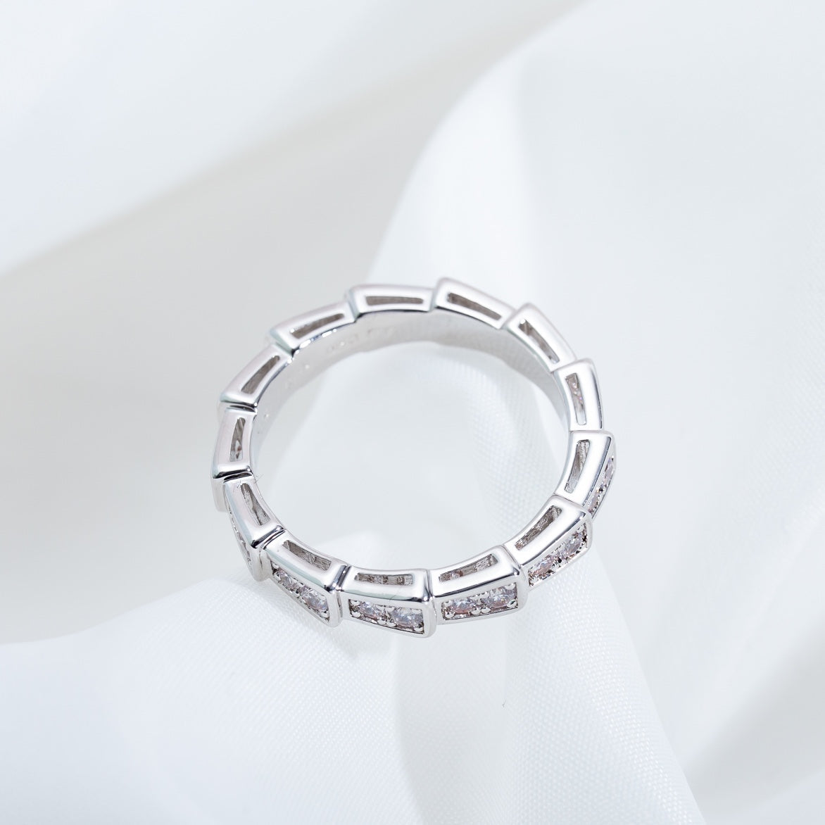 [Ornora Jewelry]SERPENTI RING SILVER DIAMOND PAVED 3MM