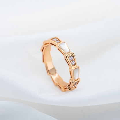 [Ornora Jewelry]SERPENTI RING PINK GOLD DIAMOND MOP 3MM
