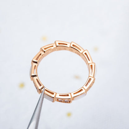 [Ornora Jewelry]SERPENTI RING PINK GOLD DIAMOND MOP 3MM
