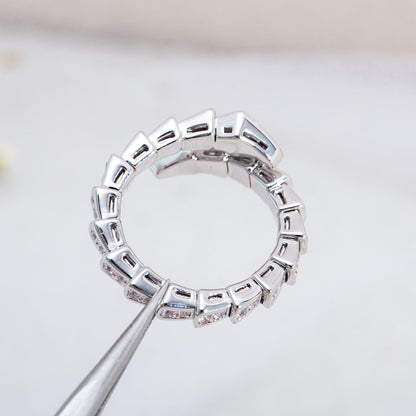 [Ornora Jewelry]SERPENTI RING SILVER DIAMOND PAVED 4MM