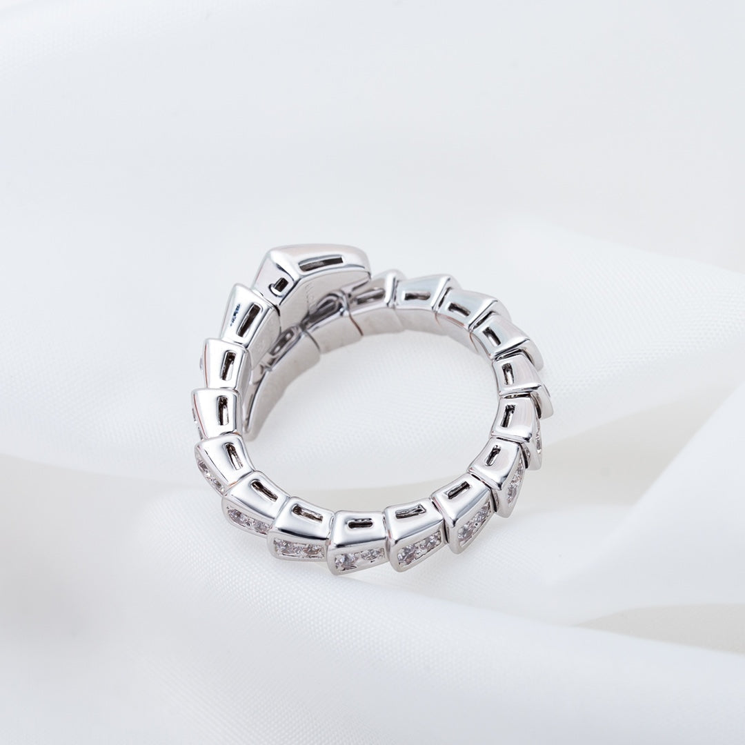 [Ornora Jewelry]SERPENTI RING SILVER DIAMOND PAVED 4MM