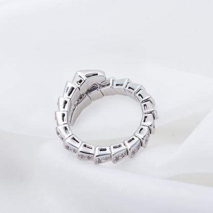 [Ornora Jewelry]SERPENTI RING SILVER DIAMOND PAVED 4MM