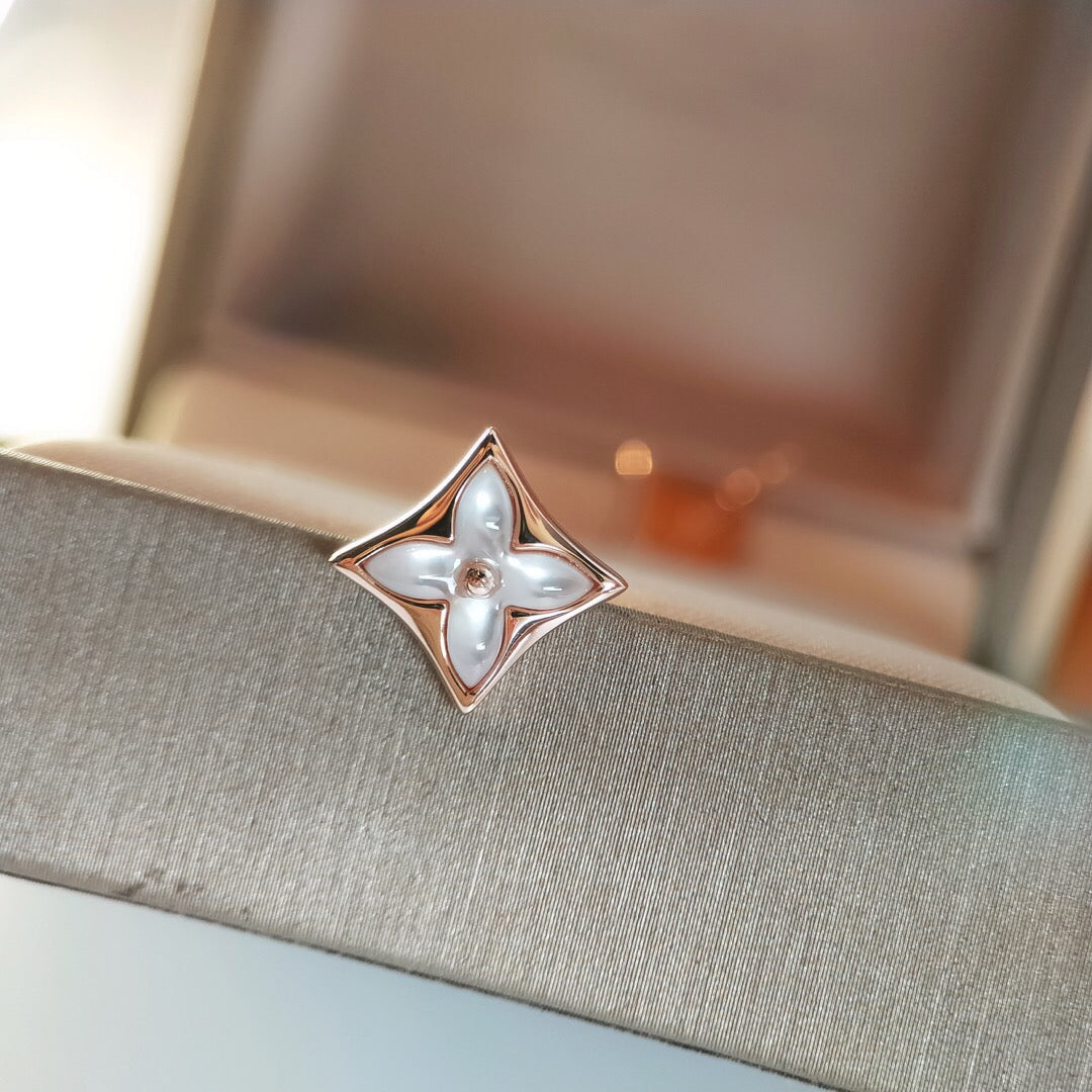 [Ornora Jewelry]STAR MOP PINK GOLD EARRINGS