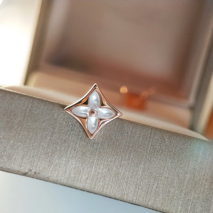 [Ornora Jewelry]STAR MOP PINK GOLD EARRINGS
