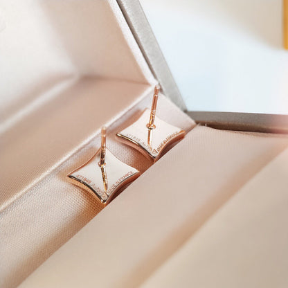 [Ornora Jewelry]STAR MOP PINK GOLD EARRINGS