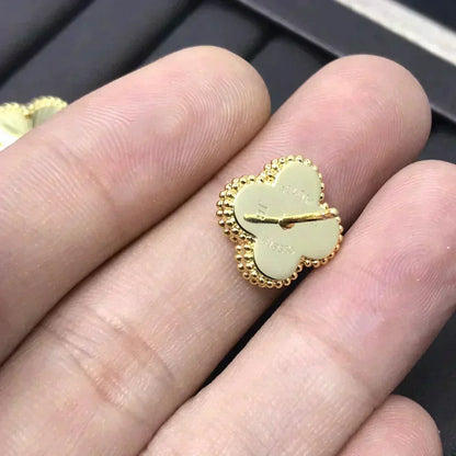 [Ornora Jewelry]CLOVER MINI 9.5MM LASER EARRINGS