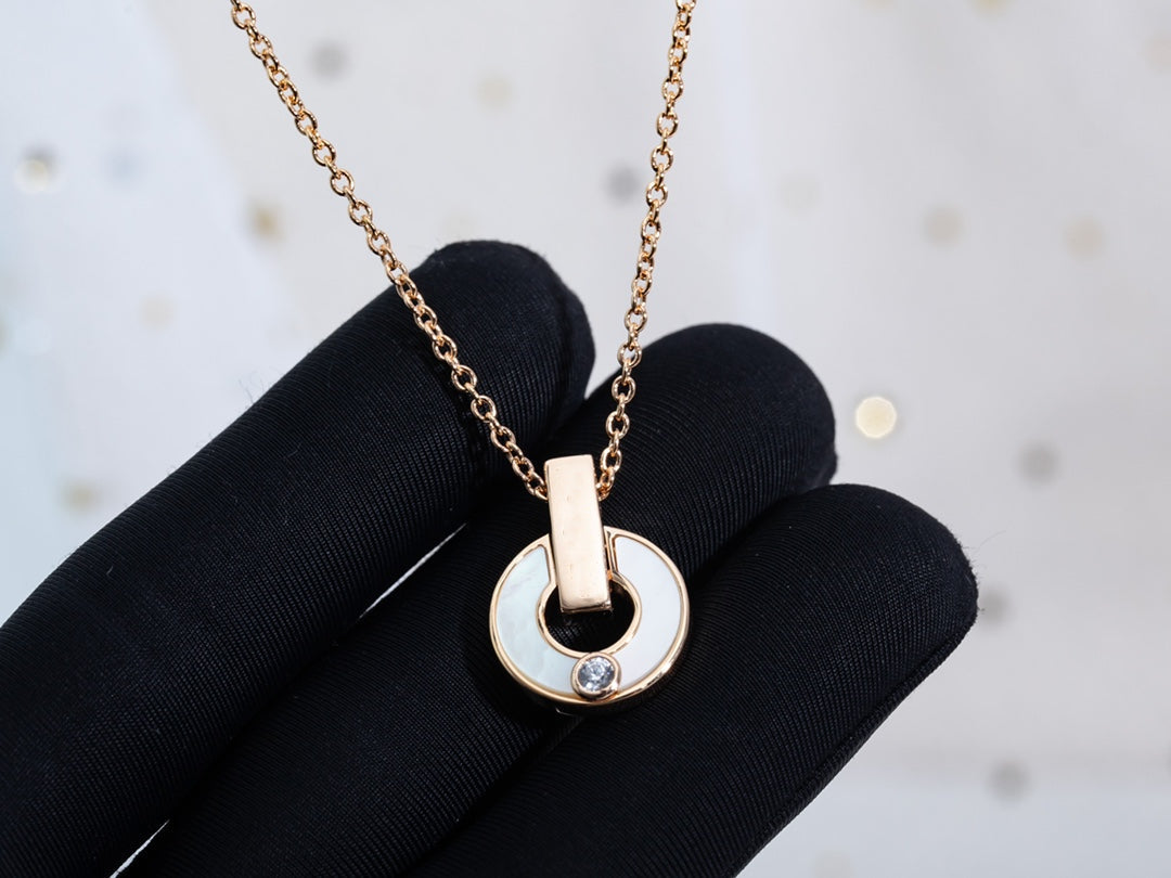 [Ornora Jewelry]GARI NECKLACE PINK GOLD MOP