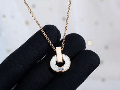 [Ornora Jewelry]GARI NECKLACE PINK GOLD MOP