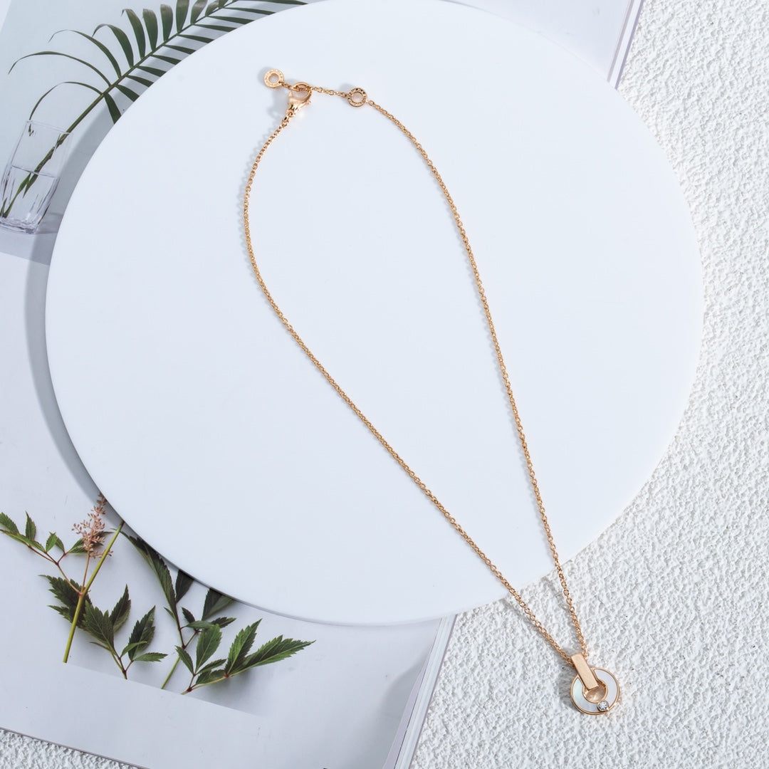 [Ornora Jewelry]GARI NECKLACE PINK GOLD MOP