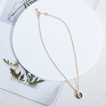[Ornora Jewelry]GARI NECKLACE PINK GOLD MALACHITE