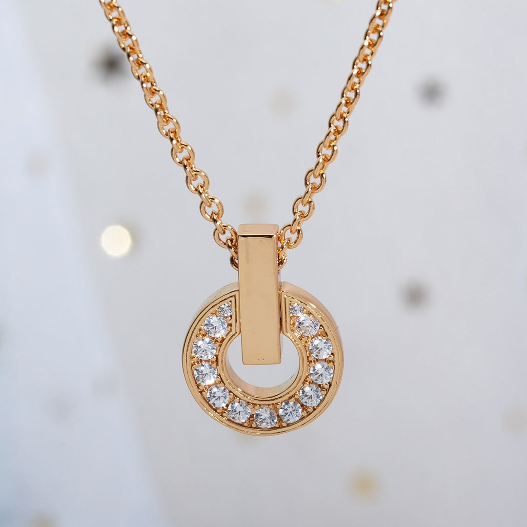 [Ornora Jewelry]GARI NECKLACE PINK GOLD DIAMOND