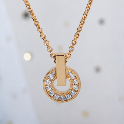 [Ornora Jewelry]GARI NECKLACE PINK GOLD DIAMOND