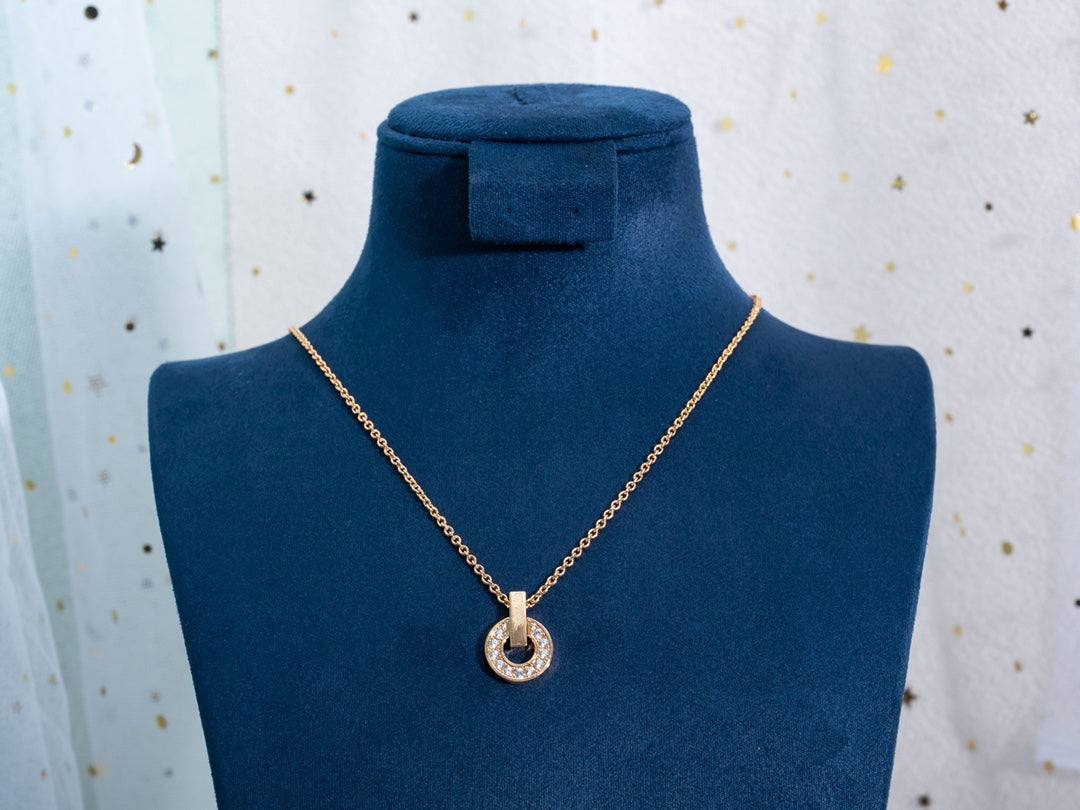 [Ornora Jewelry]GARI NECKLACE PINK GOLD DIAMOND