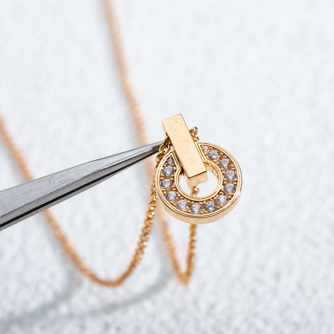 [Ornora Jewelry]GARI NECKLACE PINK GOLD DIAMOND