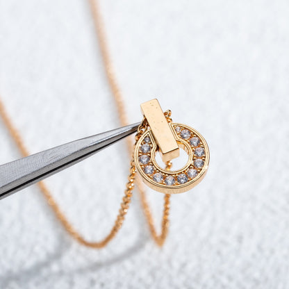 [Ornora Jewelry]GARI NECKLACE PINK GOLD DIAMOND