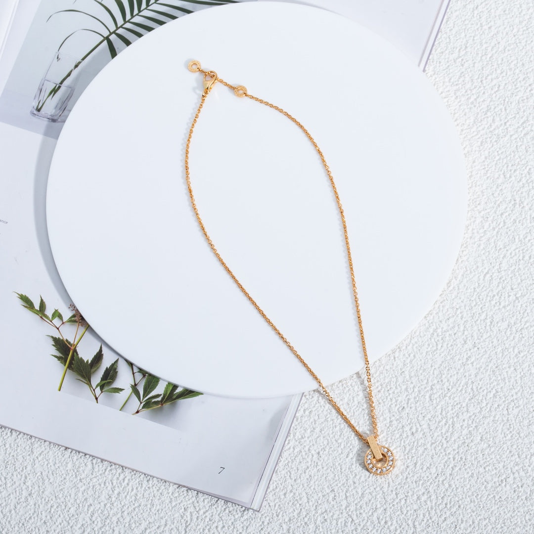 [Ornora Jewelry]GARI NECKLACE PINK GOLD DIAMOND