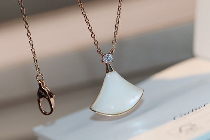 [Ornora Jewelry]DREAM NECKLACE WHITE MOP PINK GOLD 1 DIAMOND
