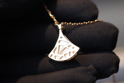 [Ornora Jewelry]DREAM NECKLACE WHITE MOP PINK GOLD 1 DIAMOND