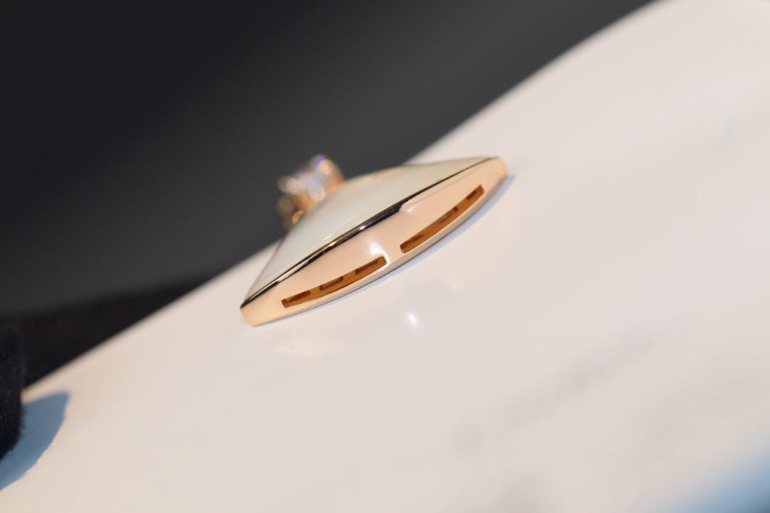 [Ornora Jewelry]DREAM NECKLACE WHITE MOP PINK GOLD 1 DIAMOND