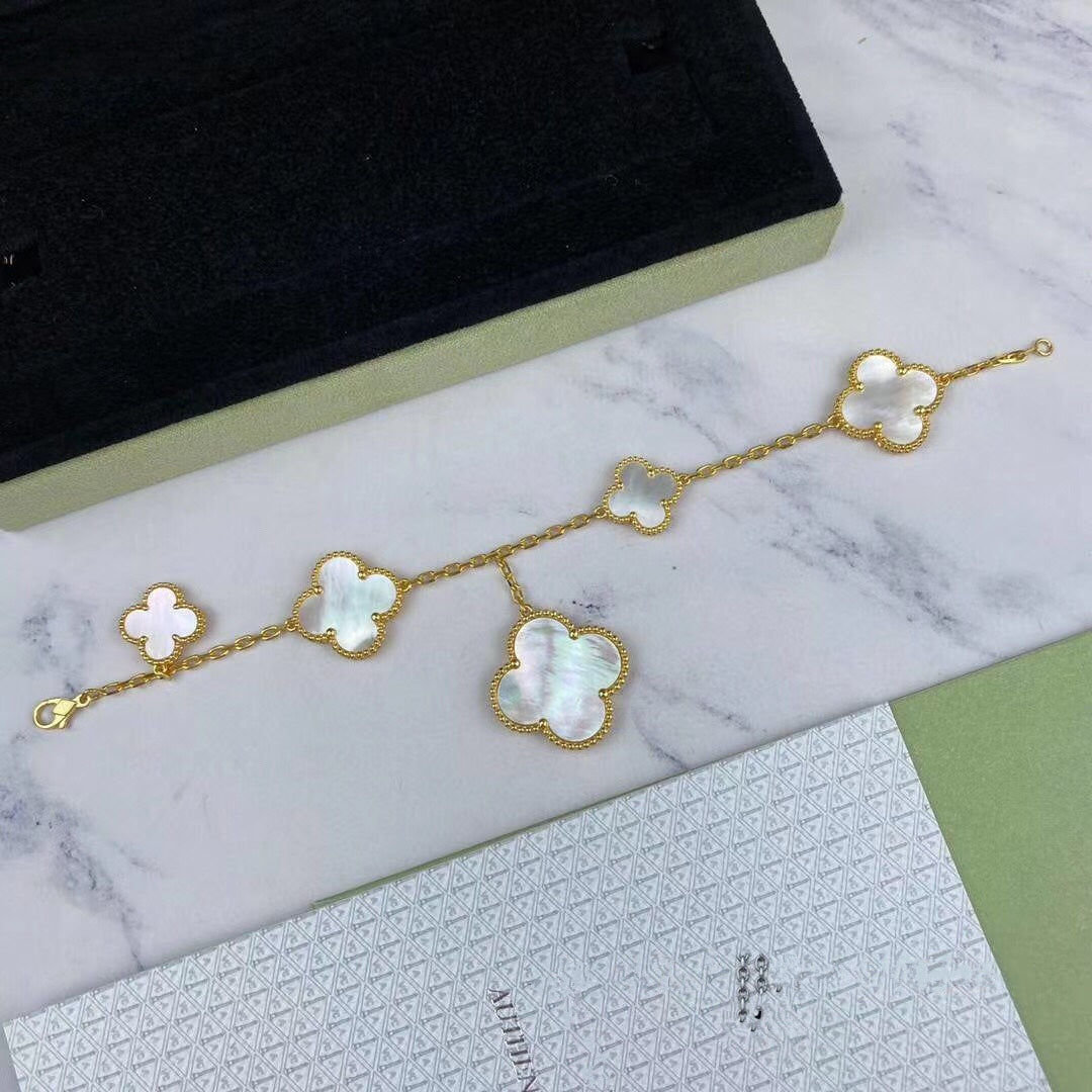 [Ornora Jewelry]MAGIC CLOVER MOP GOLD BRACELET 5 MOTIFS