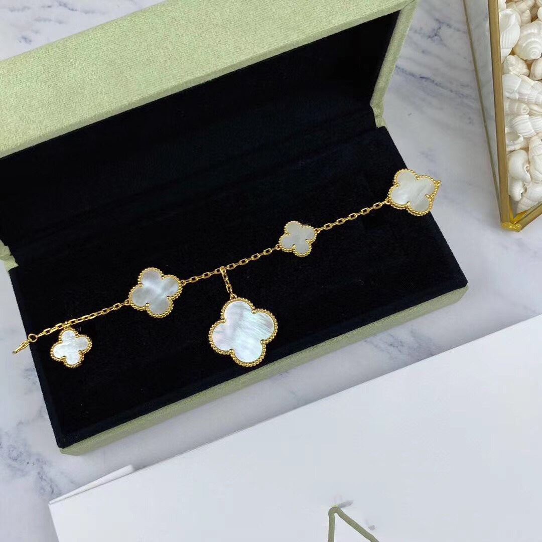 [Ornora Jewelry]MAGIC CLOVER MOP GOLD BRACELET 5 MOTIFS